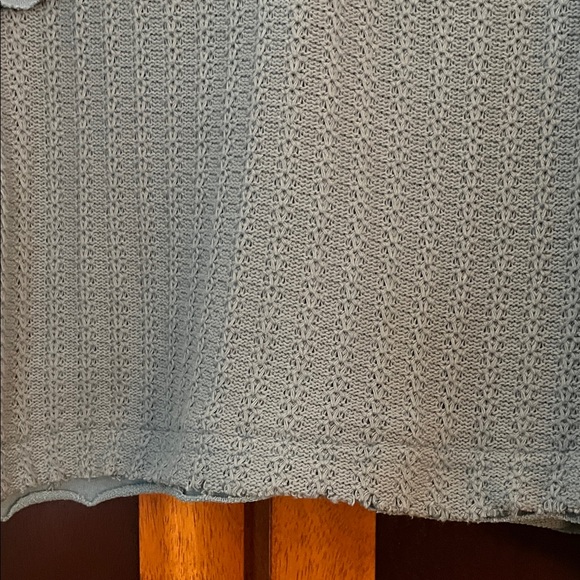 POL Shades of Blue Mixed Media Patchwork Top w/Tan-Rust-Brown-Cream Accents - Picture 9 of 13